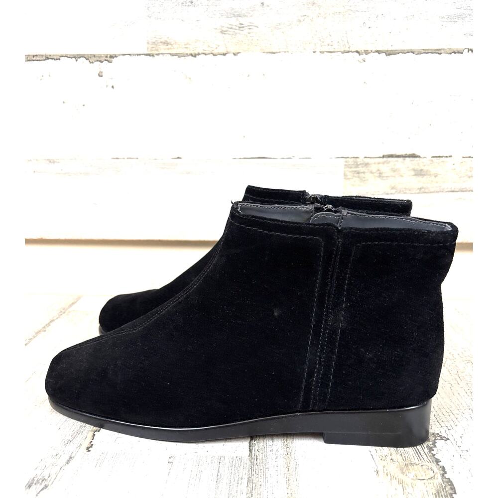 Aerosoles Stitch N Turn Womens 8.5 Black Suede Ankle Boots Comfort